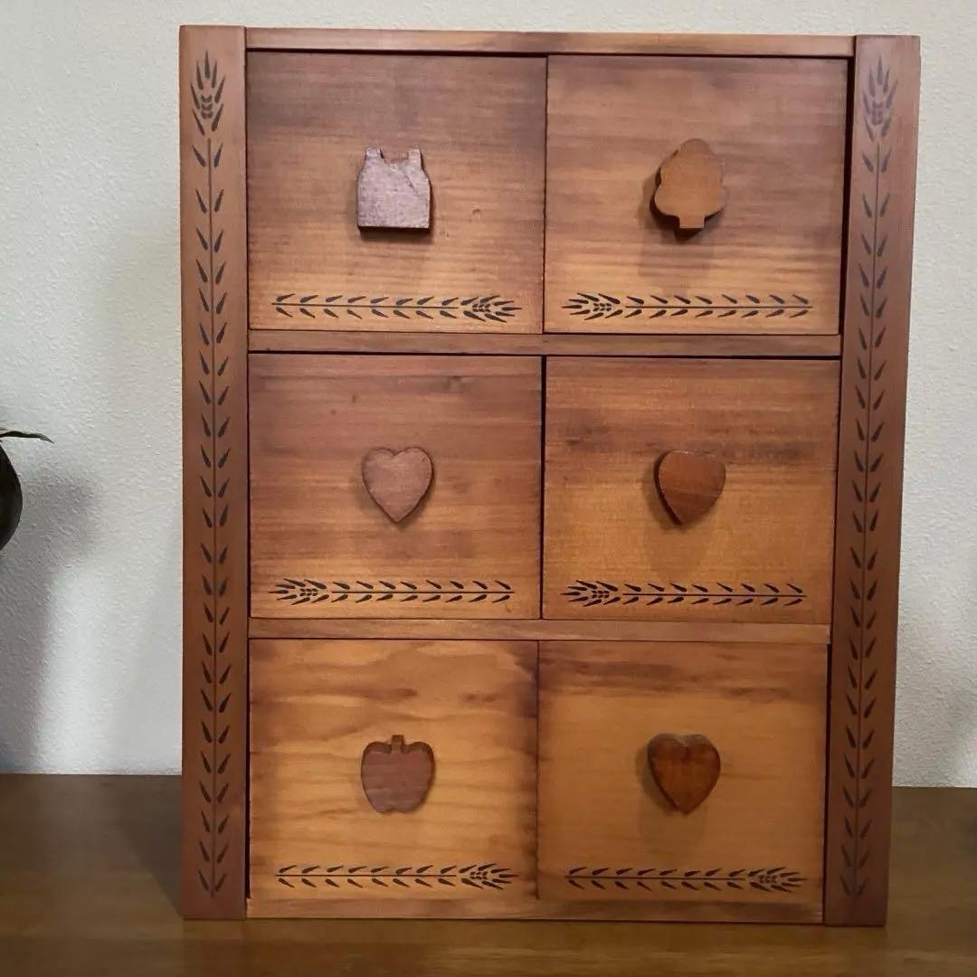 カントリー雑貨　木製　小物入れ