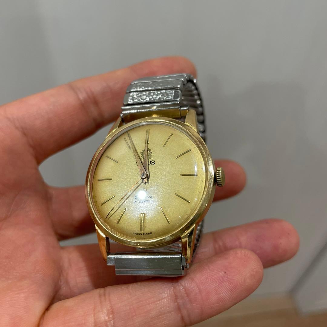 18K GOLD 腕時計 ゴールドシルバー アナログ時計