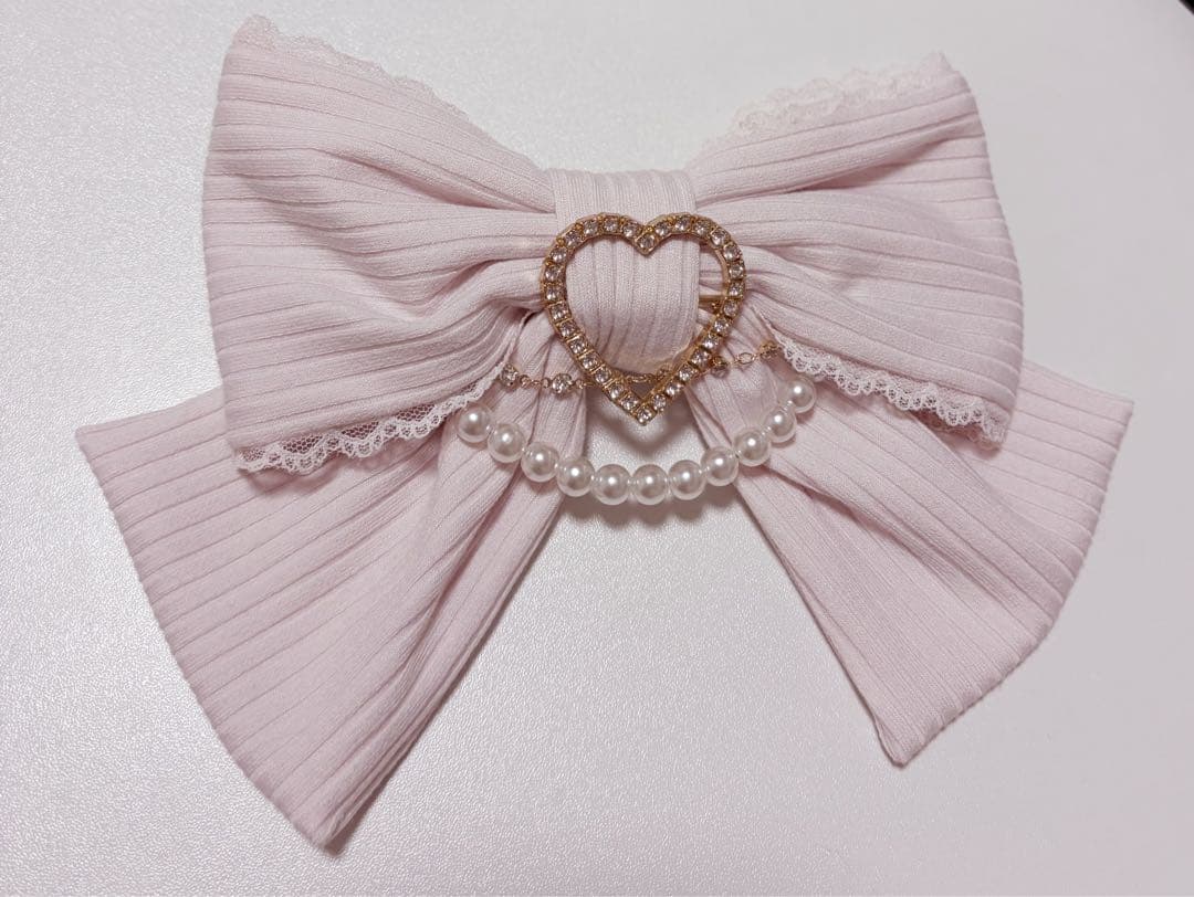 LIZLISA サイドリボンリブカットトップス ピンク