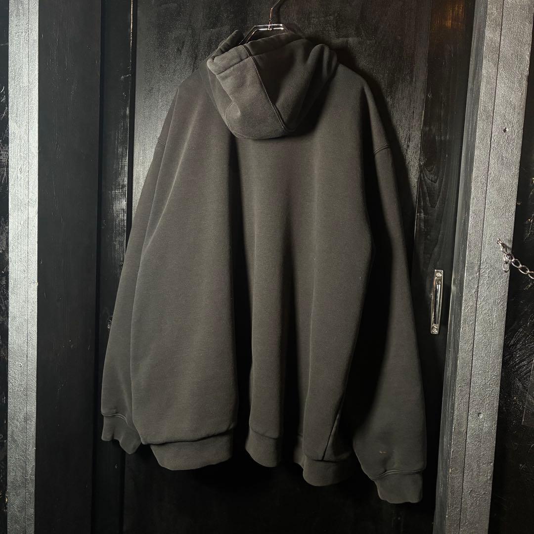 Carharttジップパーカーメキシコ　裏地メッシュサーマル　フェードブラック