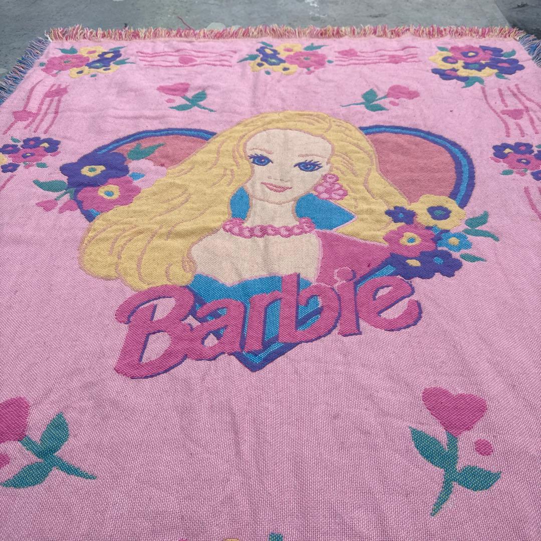 バービー　ブランケット　マルチカバー　ソファーカバー　ラグ　155x135