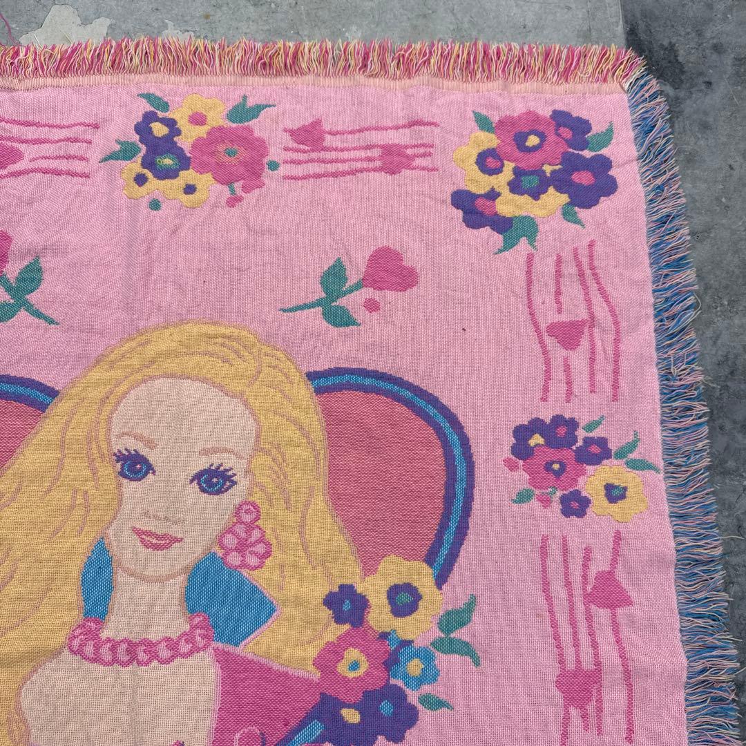 バービー　ブランケット　マルチカバー　ソファーカバー　ラグ　155x135