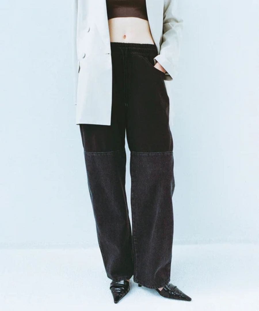 美品！定価3万 アダムエロペ別注 AMOMENTO アモーメント デニムパンツ