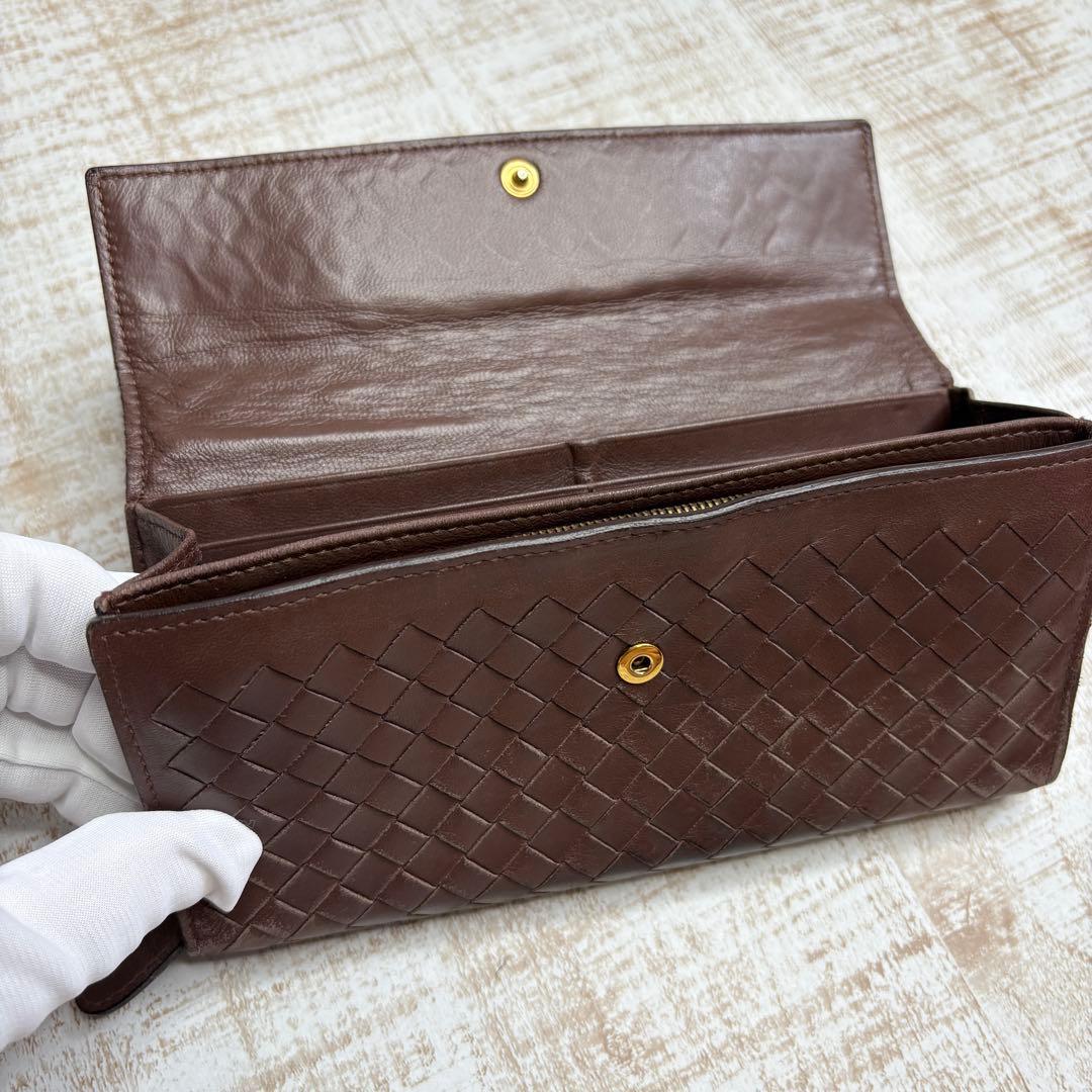 定番　人気　BOTTEGA VENETA 長財布　ブラウン　メンズ　ウォレット
