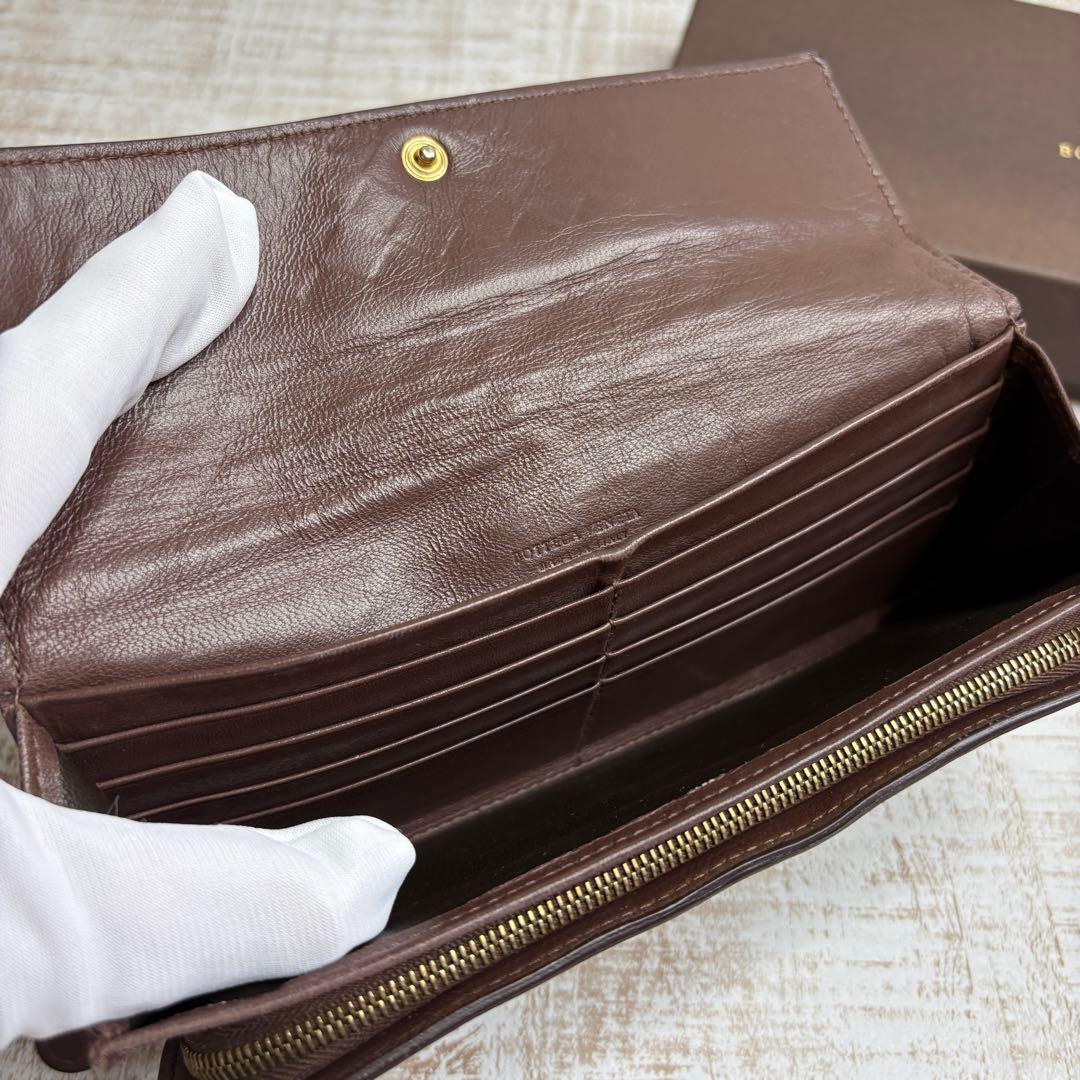 定番　人気　BOTTEGA VENETA 長財布　ブラウン　メンズ　ウォレット