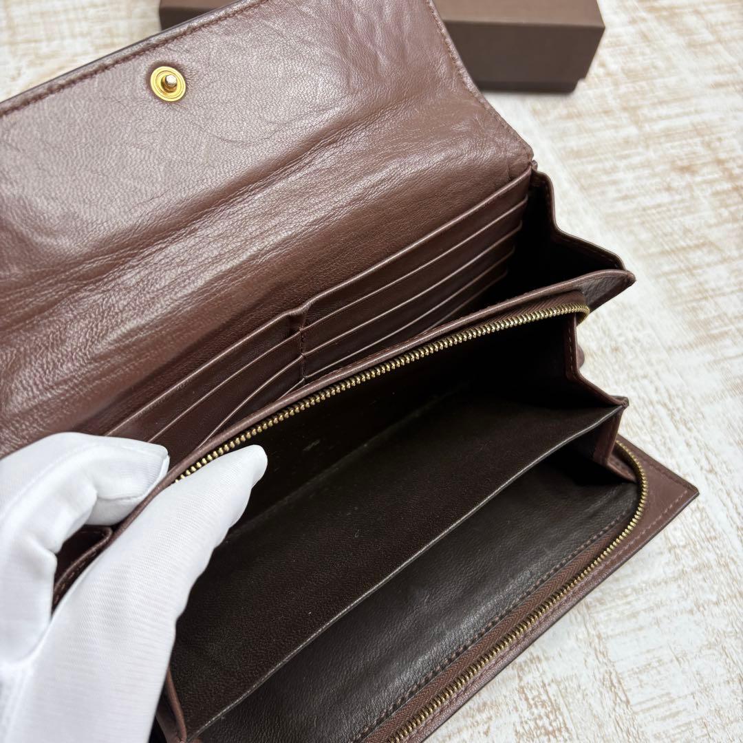 定番　人気　BOTTEGA VENETA 長財布　ブラウン　メンズ　ウォレット