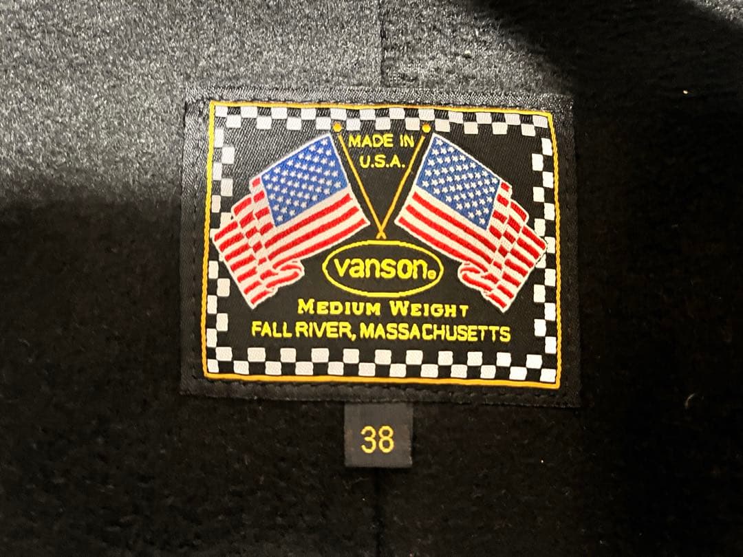 Vanson ブラック レザー シングルライダース 38