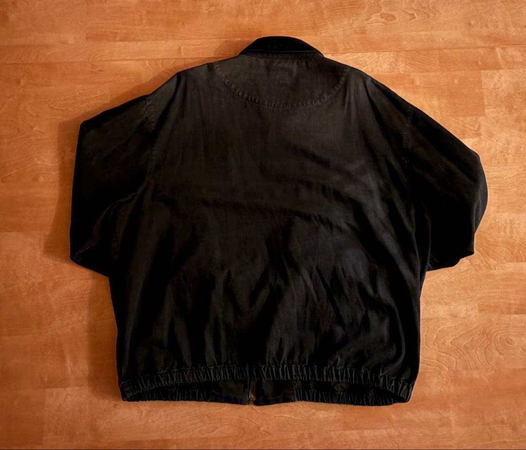 90s usa製　ラルフローレン　オールブラック　スイングトップ　ボロ　フェード