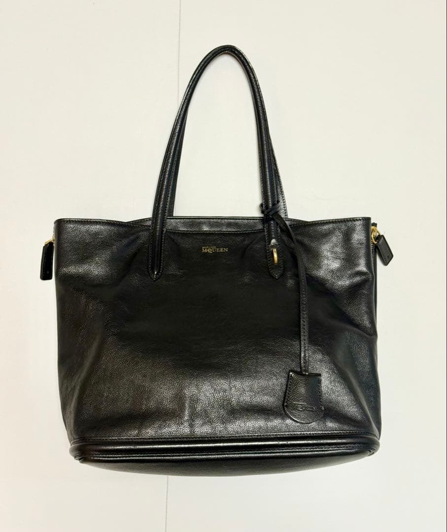 アレキサンダーマックイーン リアルレザー トートバッグ ブラック