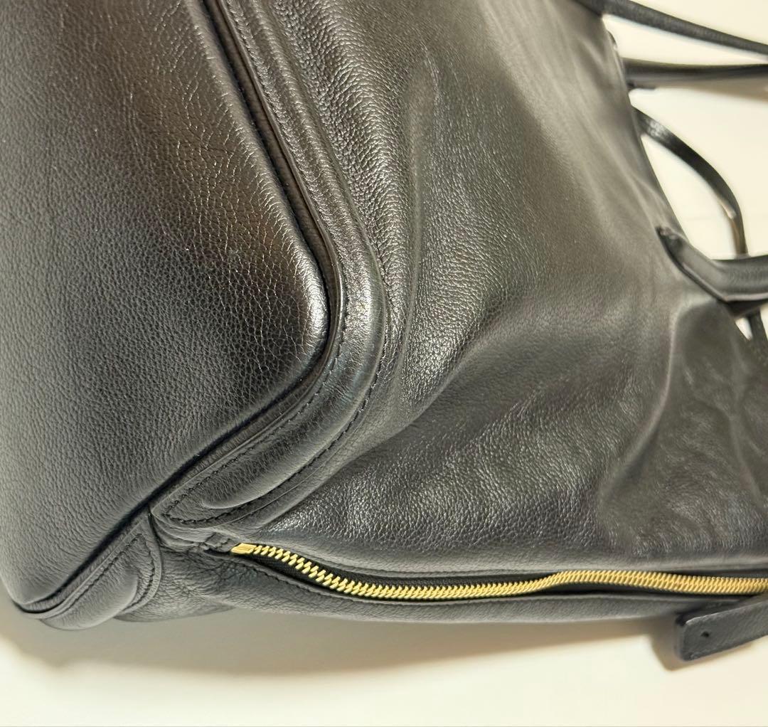 アレキサンダーマックイーン リアルレザー トートバッグ ブラック