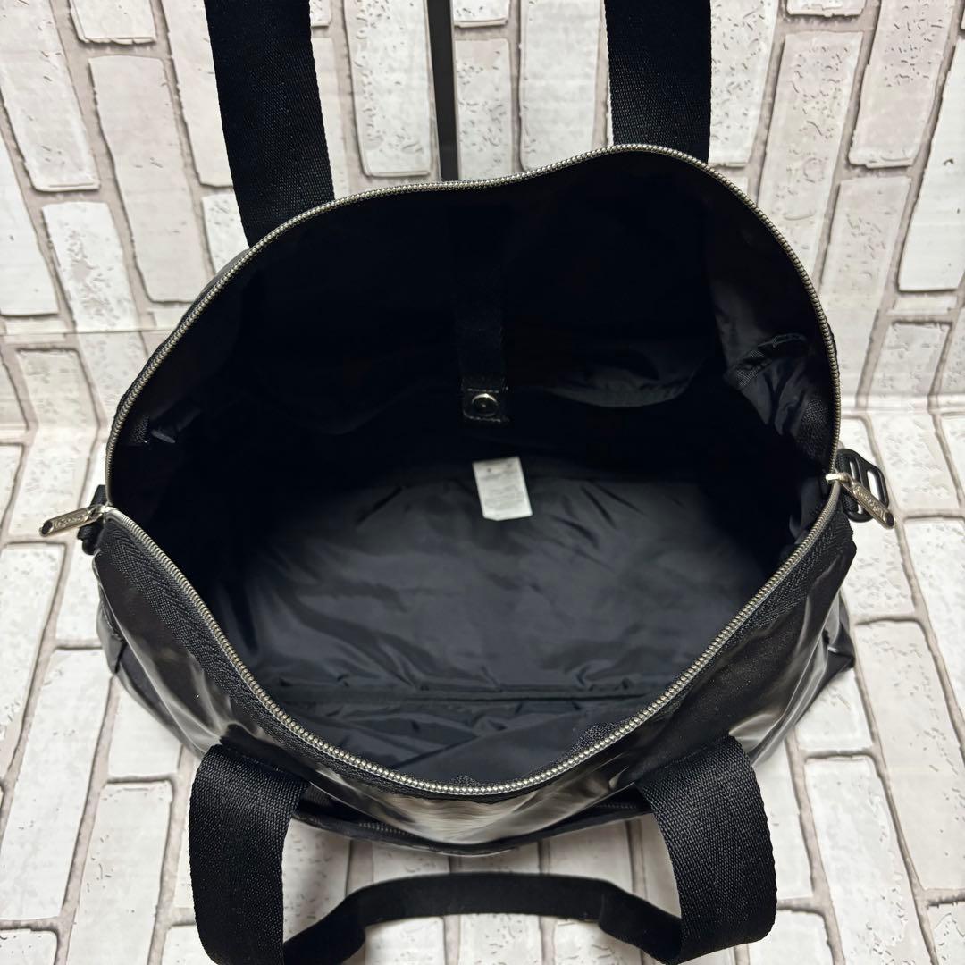 美品 レスポートサック ミニボストン 2way ショルダー ナイロン 黒色