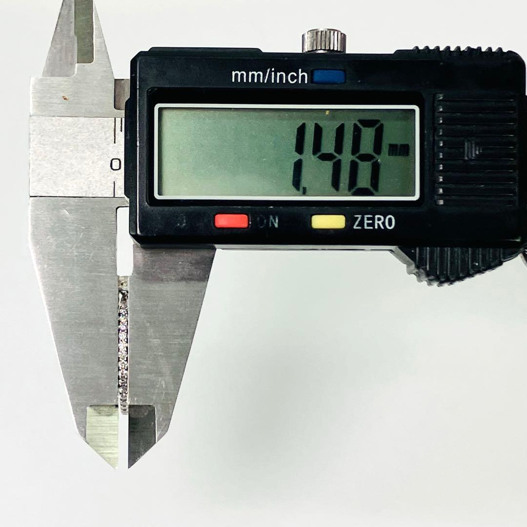 美品 K18WG 1粒ダイヤモンド フルエタニティリング D0.216D0.37