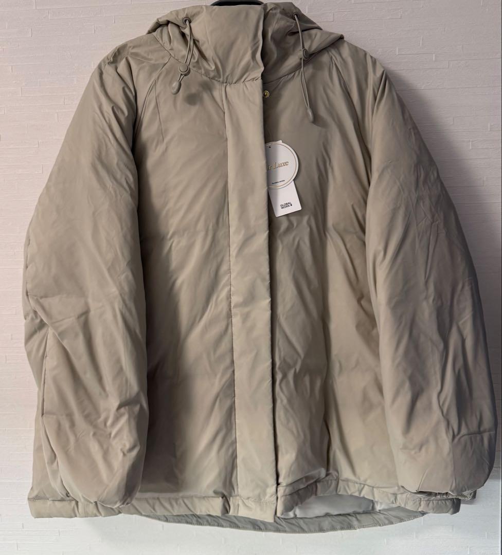 GLOBAL WORK エアリュクスダウンフードブルゾン　ベージュ　XL