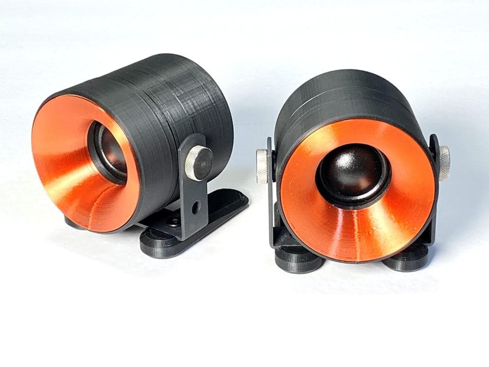 アドオン■高能率97dBホーンツイーター2個セット■ブラック/ブロンズGHK02