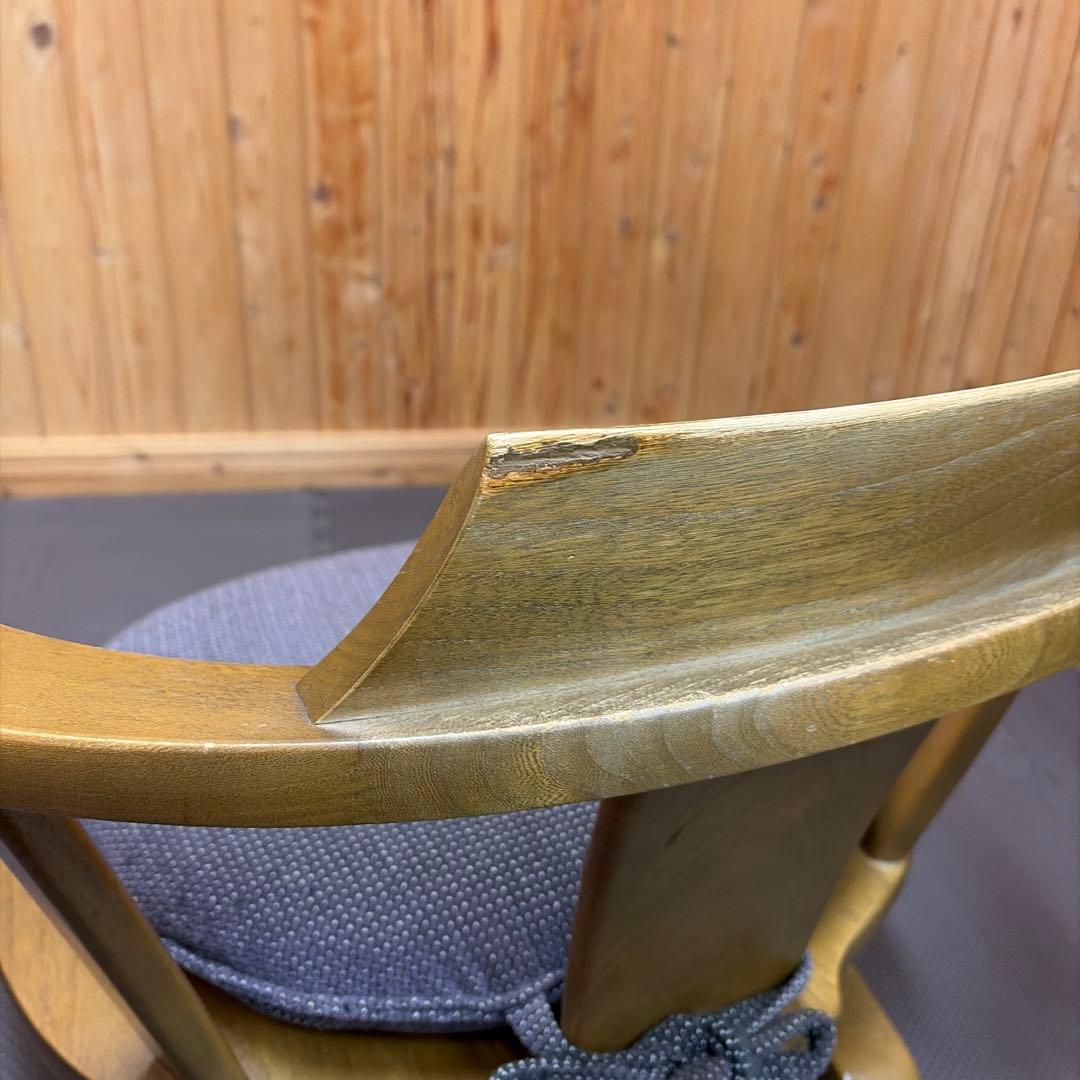 希少 karimoku カリモク 回転 座椅子 肘掛け 座面クッション