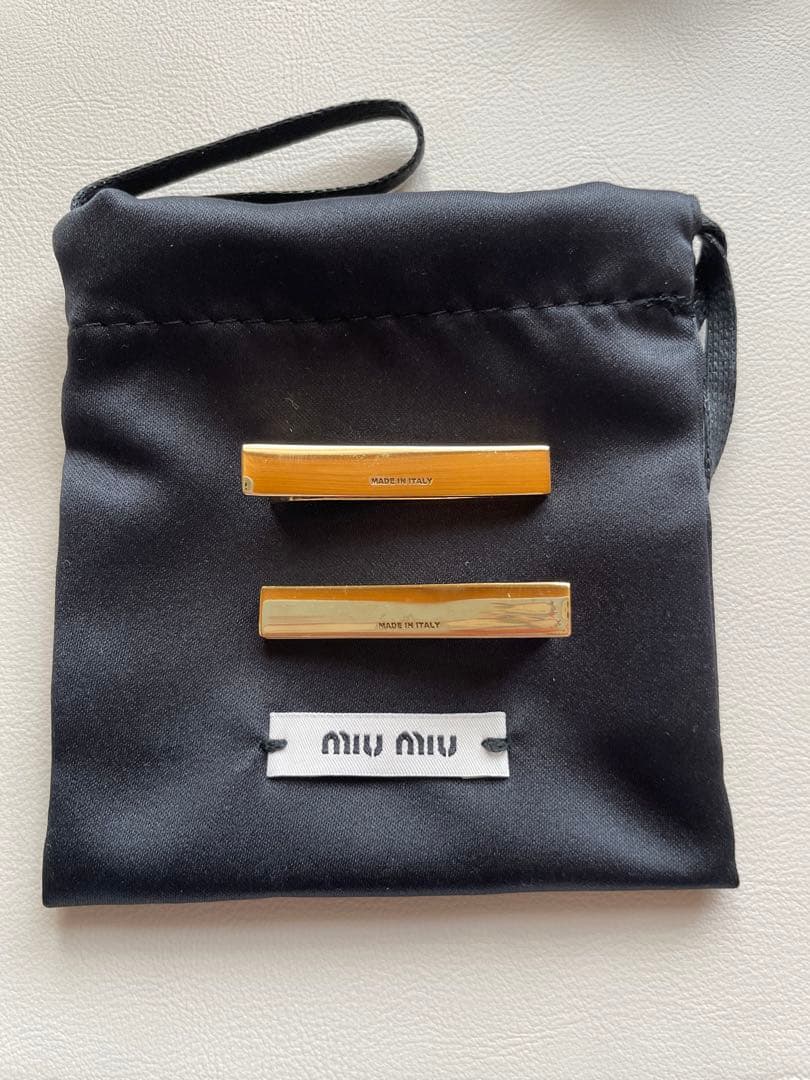 正規品 miumiu ヘアクリップ　メタルクリップ　ヘアピン