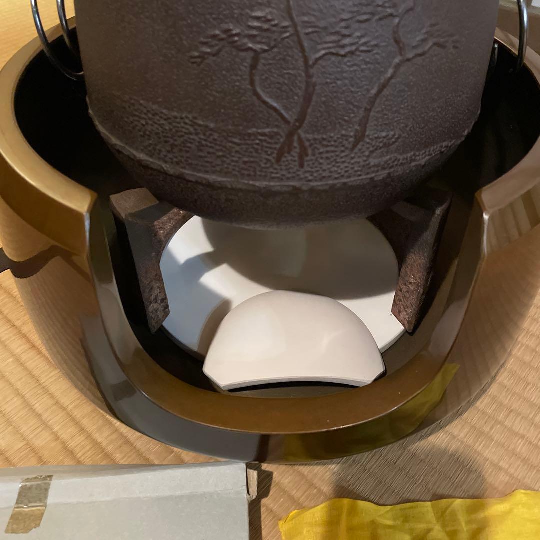 山形県 鋳物界の名工【佐藤 清光】(造)の『風炉釜セット』です。※美品