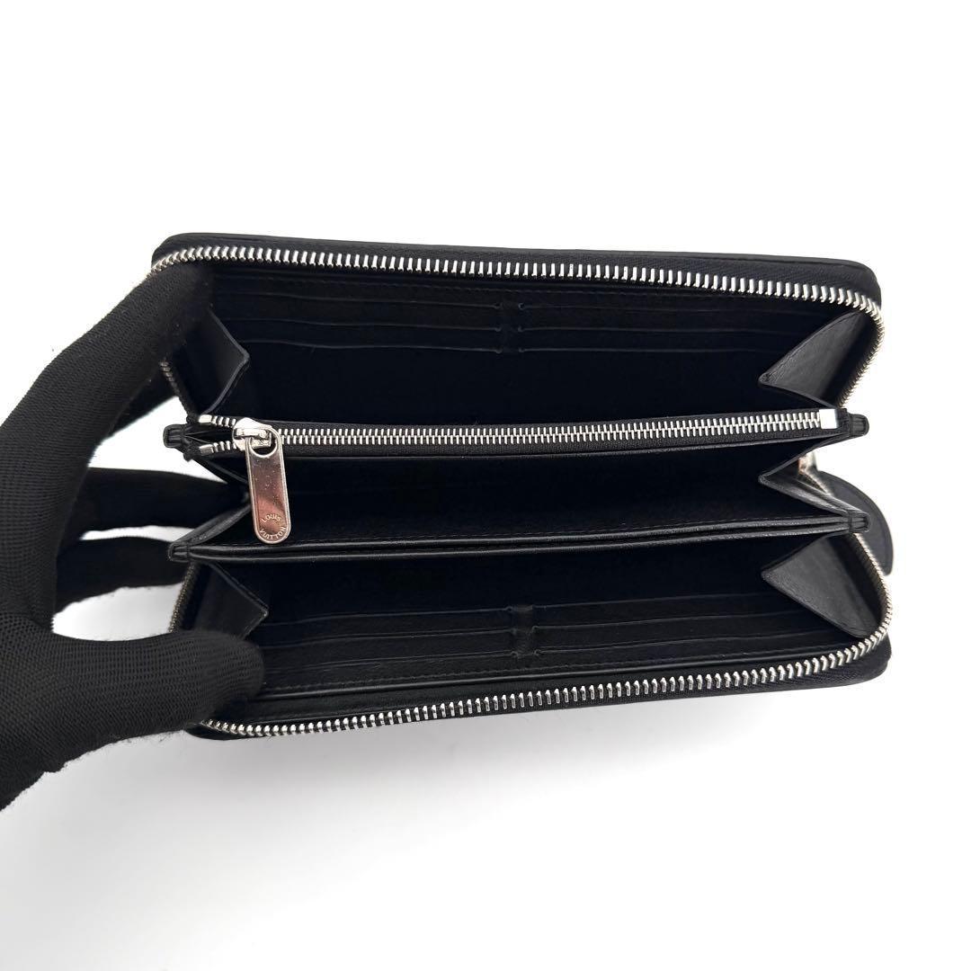 ルイヴィトン　マヒナ　ジッピーウォレット　長財布　ブラック　黒　財布