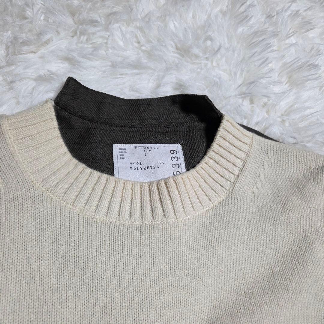 新品　sacai Wool Knit ドッキングニット