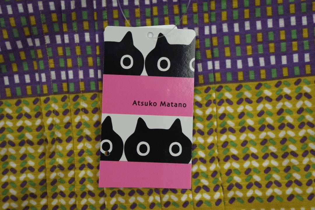 【新品】マタノアツコ/ワコール　春夏物パジャマ（LL)　ひょっこり黒猫