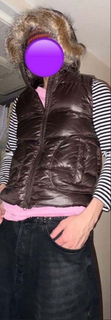 値下げ・即決welcome！！OLDGAP00sダウンベスト 平成光沢 y2k