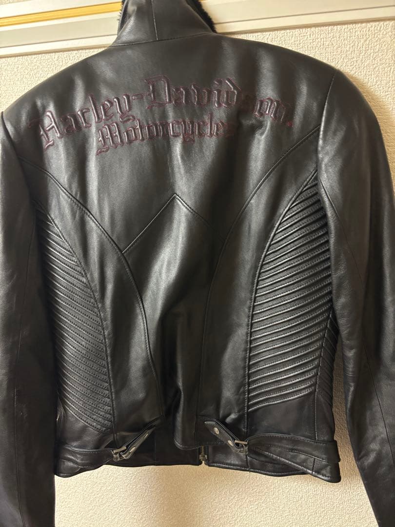 Harley-Davidson ブラック レザー　シングルライダースジャケット
