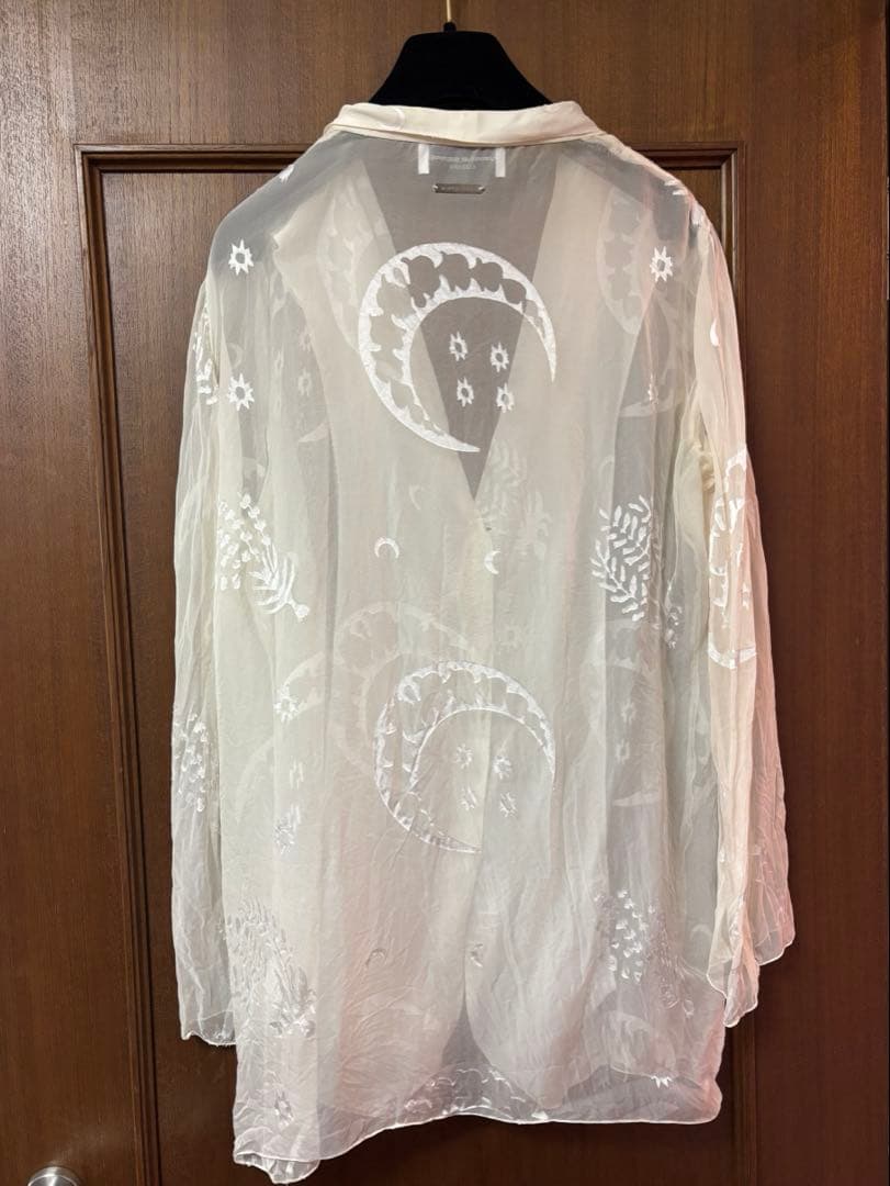 【大幅値下】MARINE SERRE マリーンセル - 月柄シルク長袖シャツ