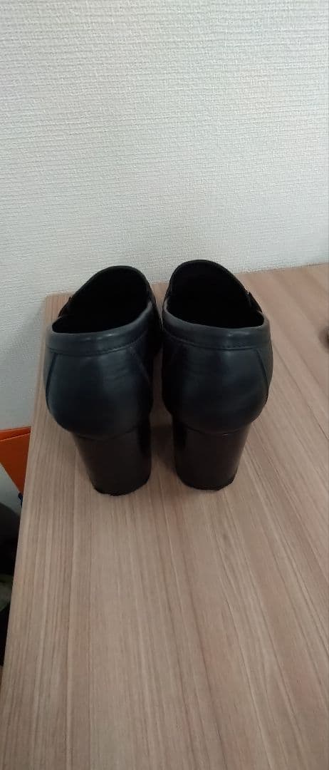 美品　フェラガモ ローファー　5センチヒール　黒　ガンチーニ　ROLO　7½D