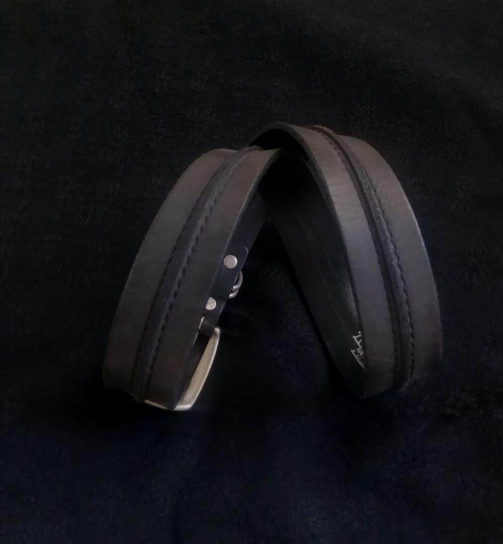 Hifumi-O　ダブルバックル　厚皮ベルト　L