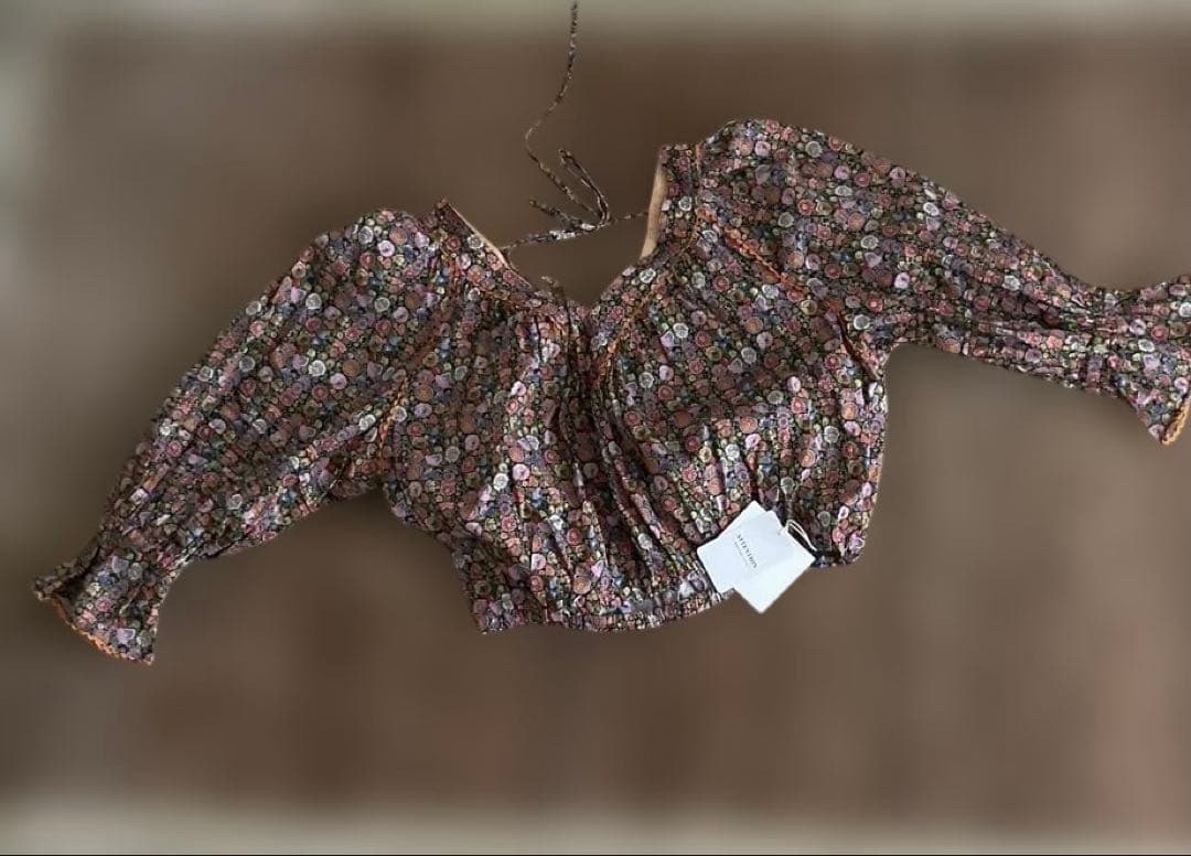 IENA LA BOUCLE LIBERTY プリントブラウス ピンク