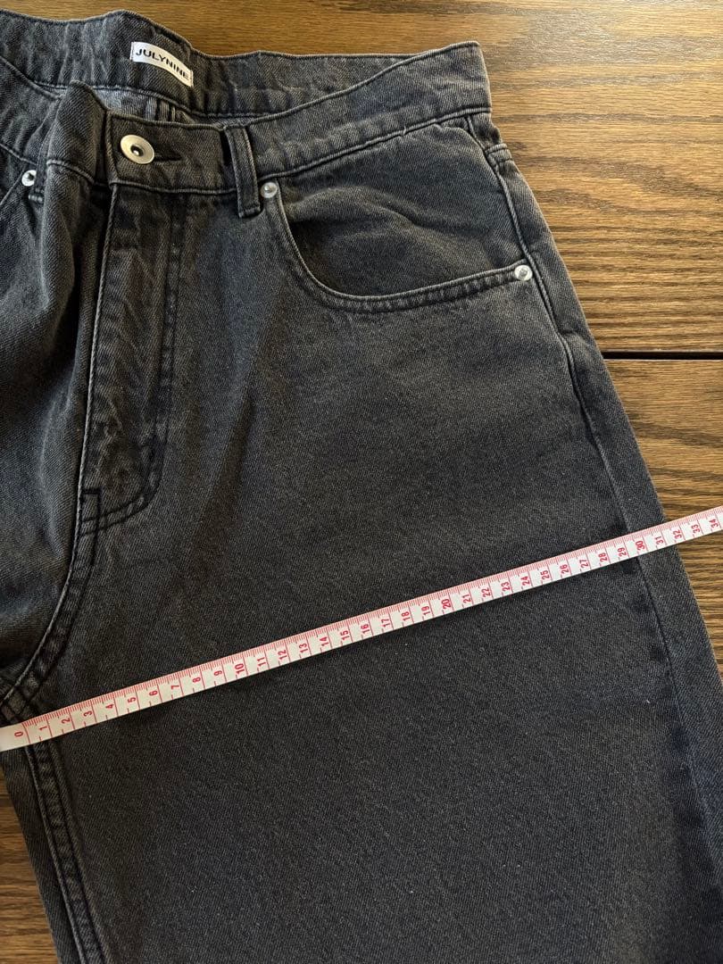 新品 JULYNINE グレー デニムパンツ　BASICデニム ジュライナイン