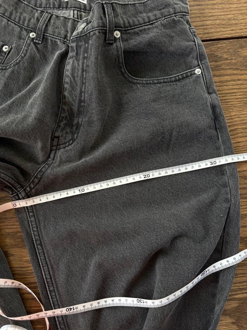 新品 JULYNINE グレー デニムパンツ　BASICデニム ジュライナイン