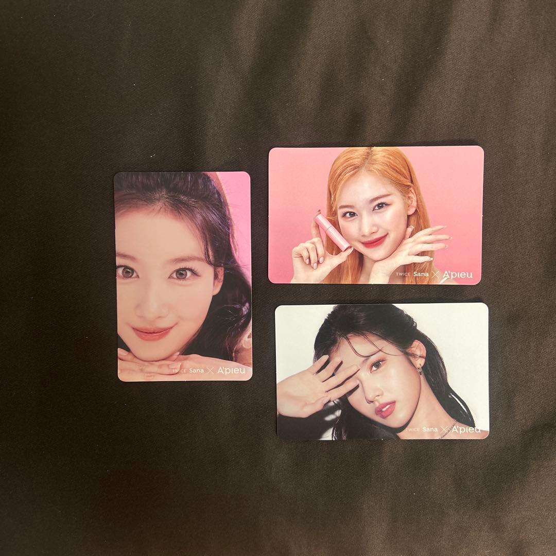 TWICE サナ サイン入りカード 3枚セット