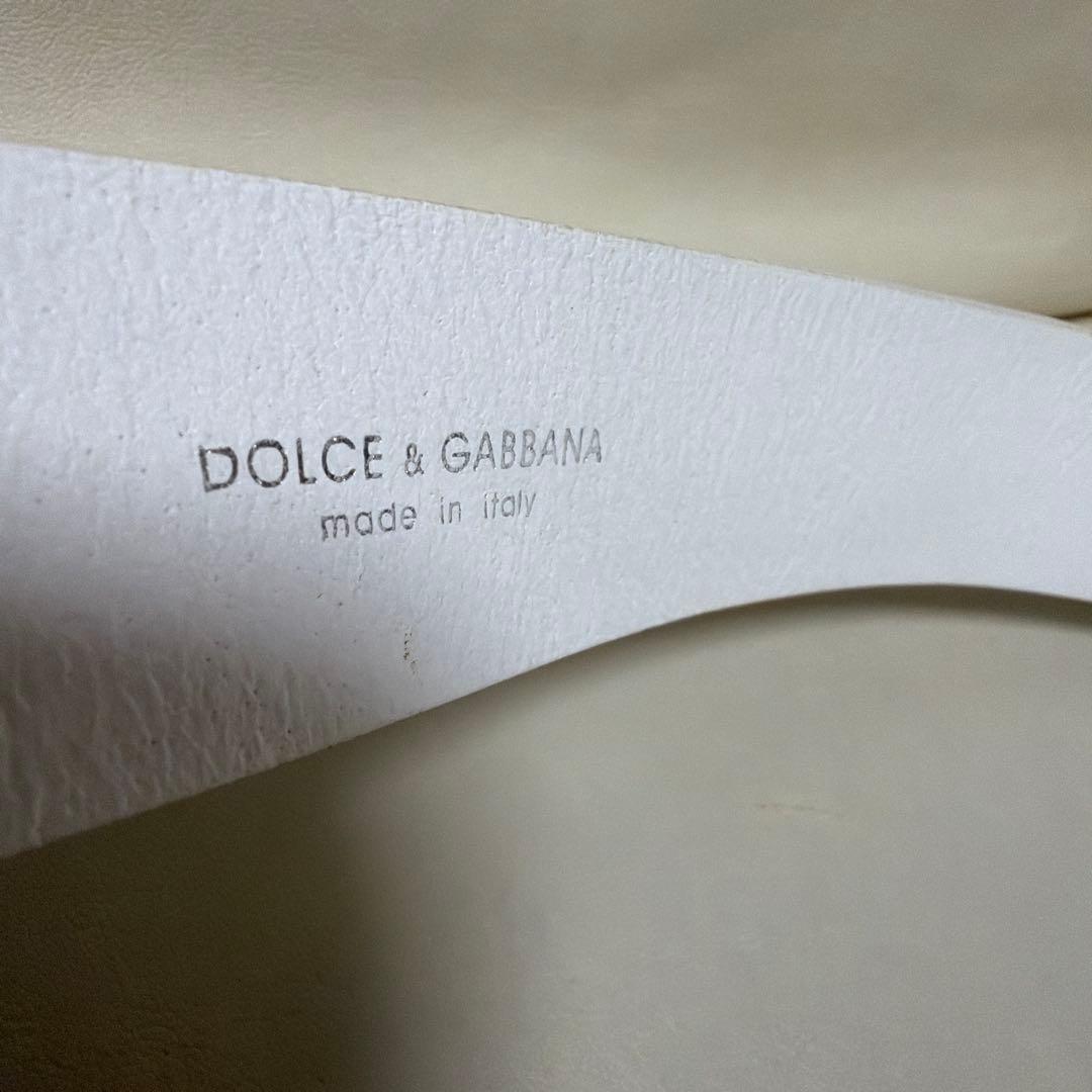 美品✨D&G ホワイトレザーベルト