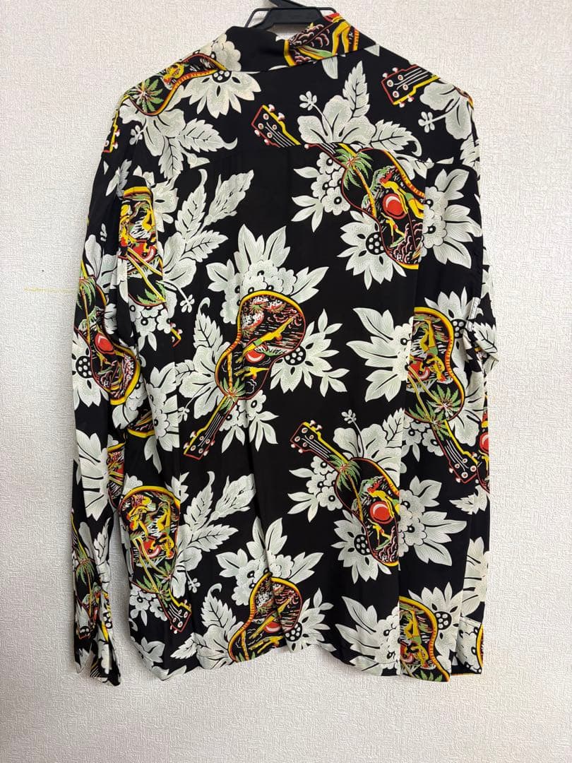 SUN SURF 花柄ギター長袖シャツ 16-16 1/2
