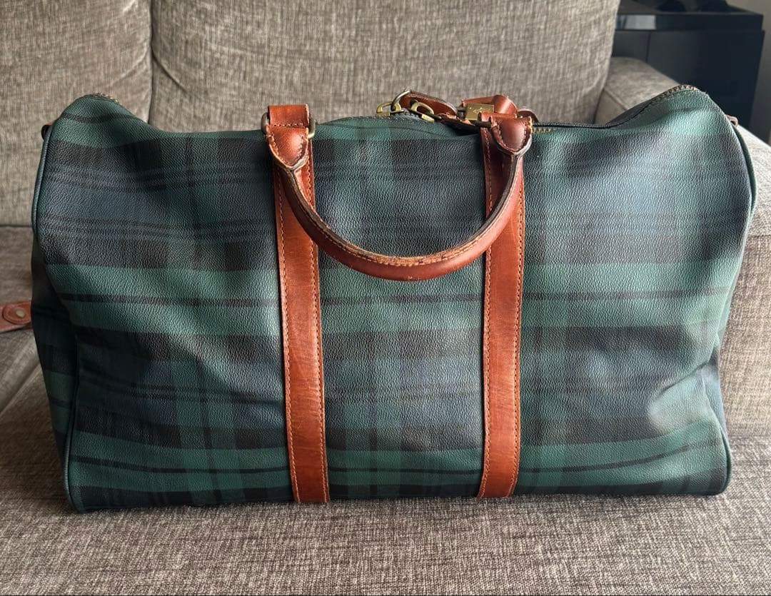 ポロラルフローレン ボストンバッグ チェック ２WAY ヴィンテージ