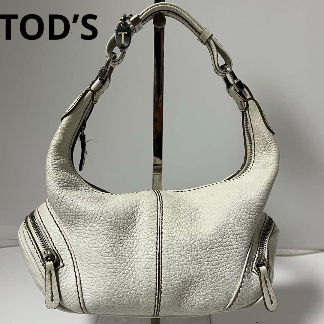 ✨極美品✨　TOD’S トッズ ハンドバッグ　ホワイト　マルチポケット