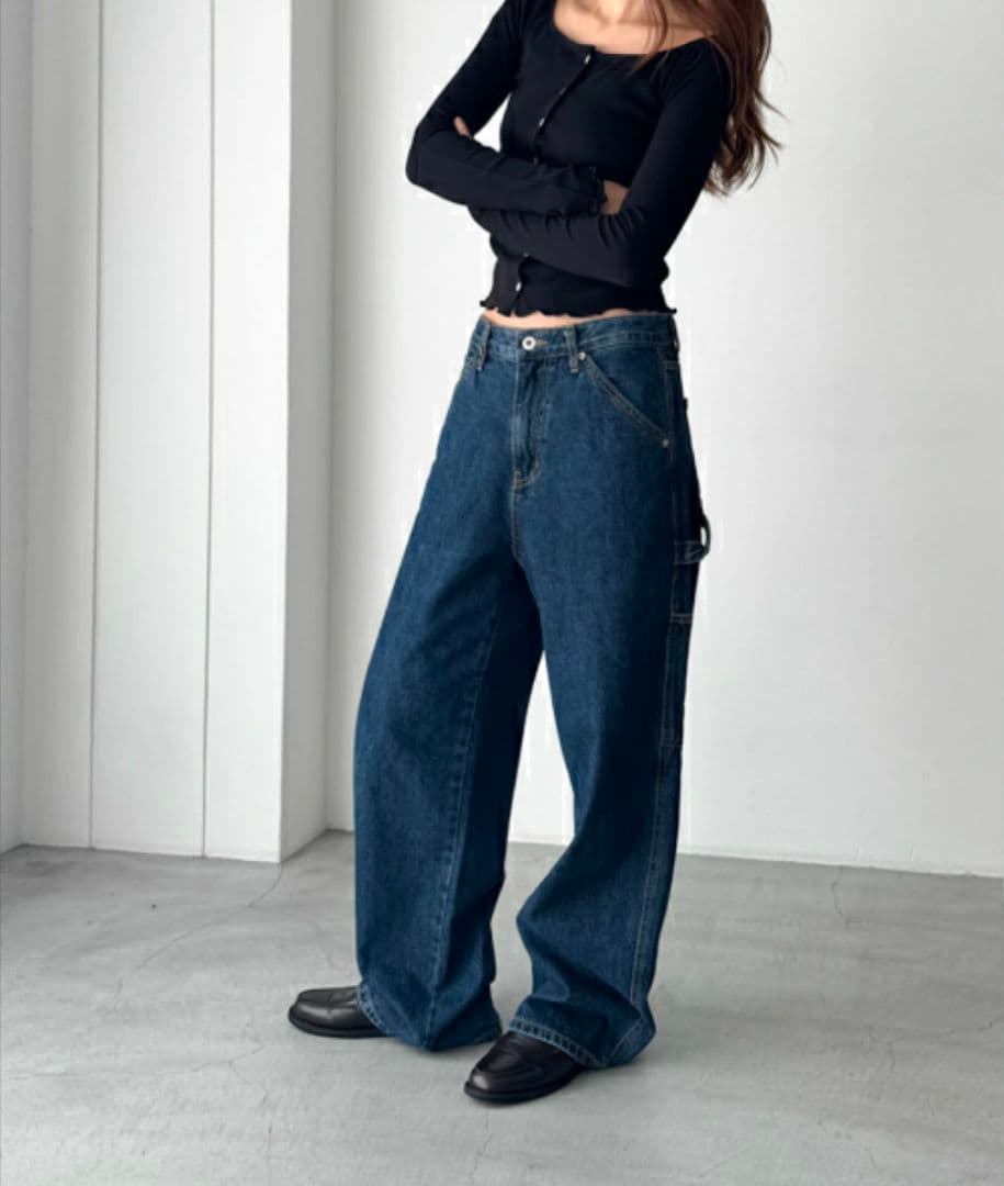 【美品】El mar　ペインターデニム　Мサイズ　 CANALJEAN