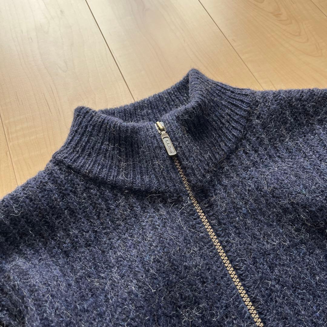 usa製 80s llbeen ドライバーズニット アルパカ混 短丈