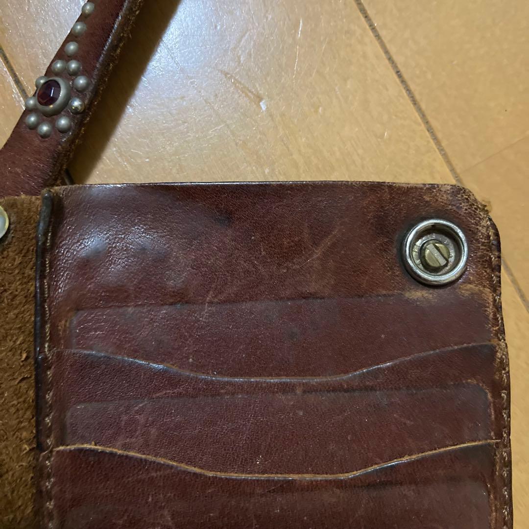 ブラウン　ウォレット　チェーン　htc