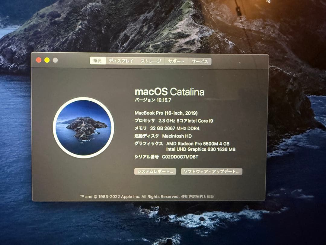 MacBook Pro 16/32GB/SSD1TB/core i9/グラボ/