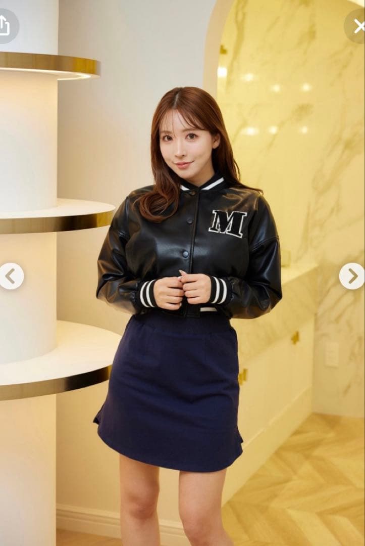 新品タグ付き♡ミストレアス♡スタジャン♡ブラック