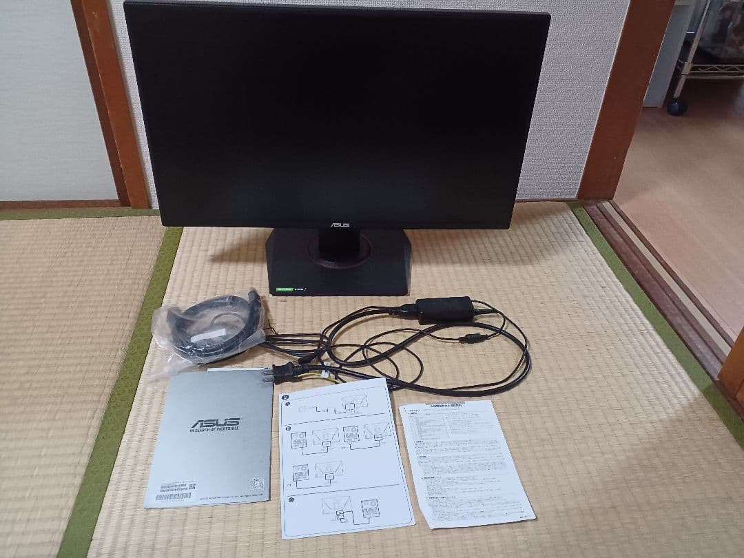 【美品】ASUS ゲーミングモニター本体 vg258qr-g 元箱あり