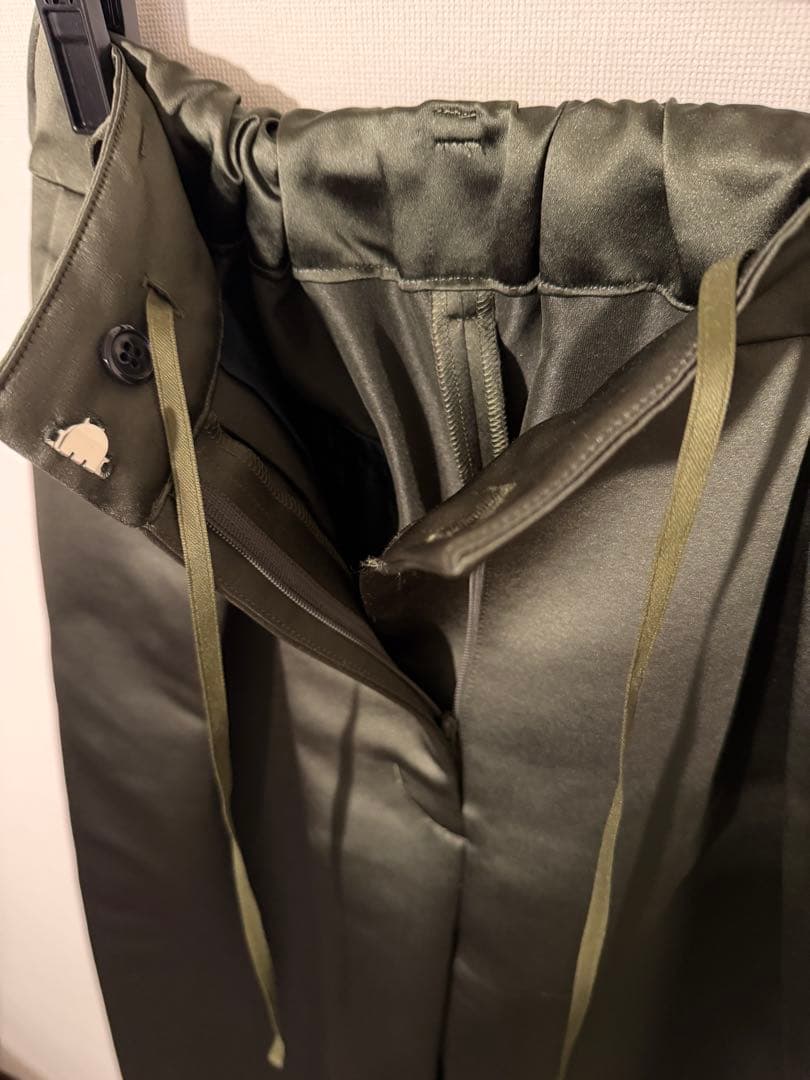 Heveへイヴサテンフレアガウチョパンツolive38