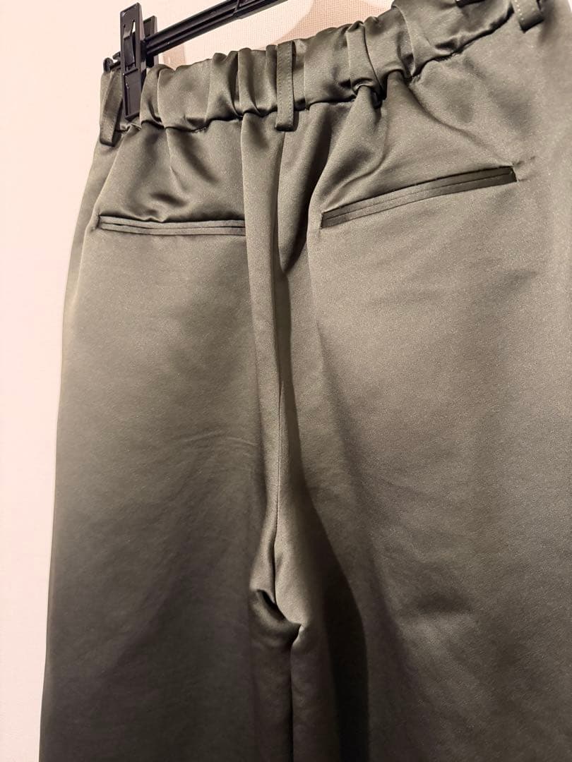 Heveへイヴサテンフレアガウチョパンツolive38