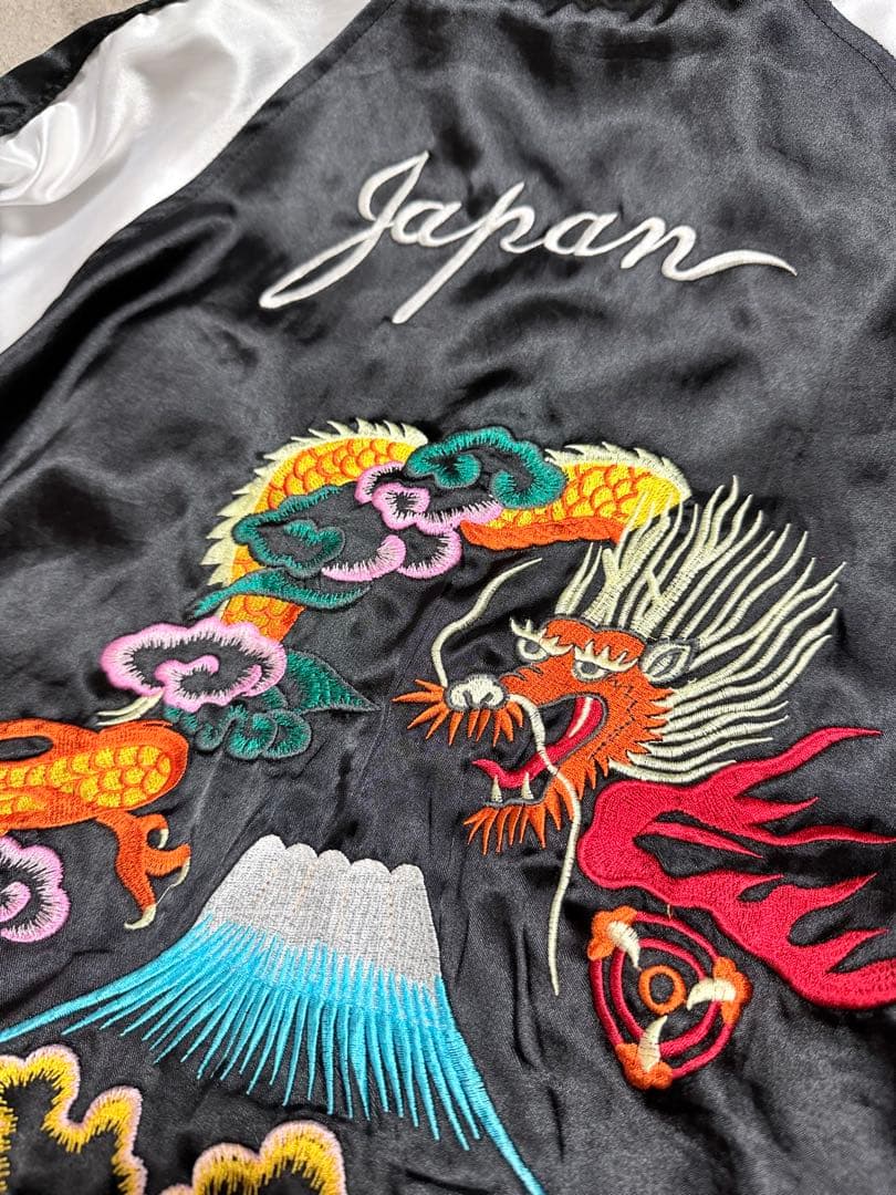 ２面用 HUMBER 虎 龍 富士 日本限定 スカジャン vintage サテン