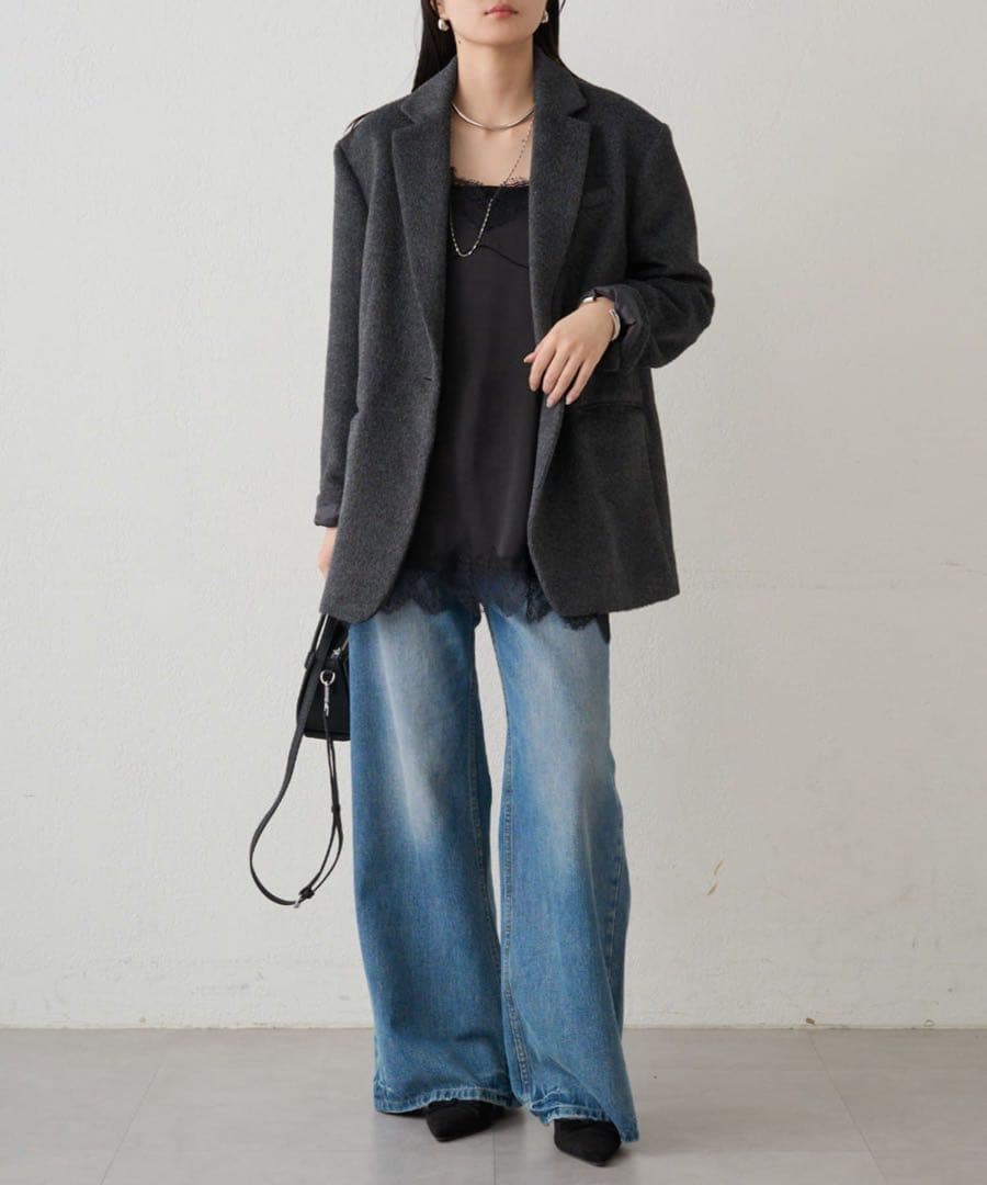 loungedress ラウンジドレス レースキャミ ブラック