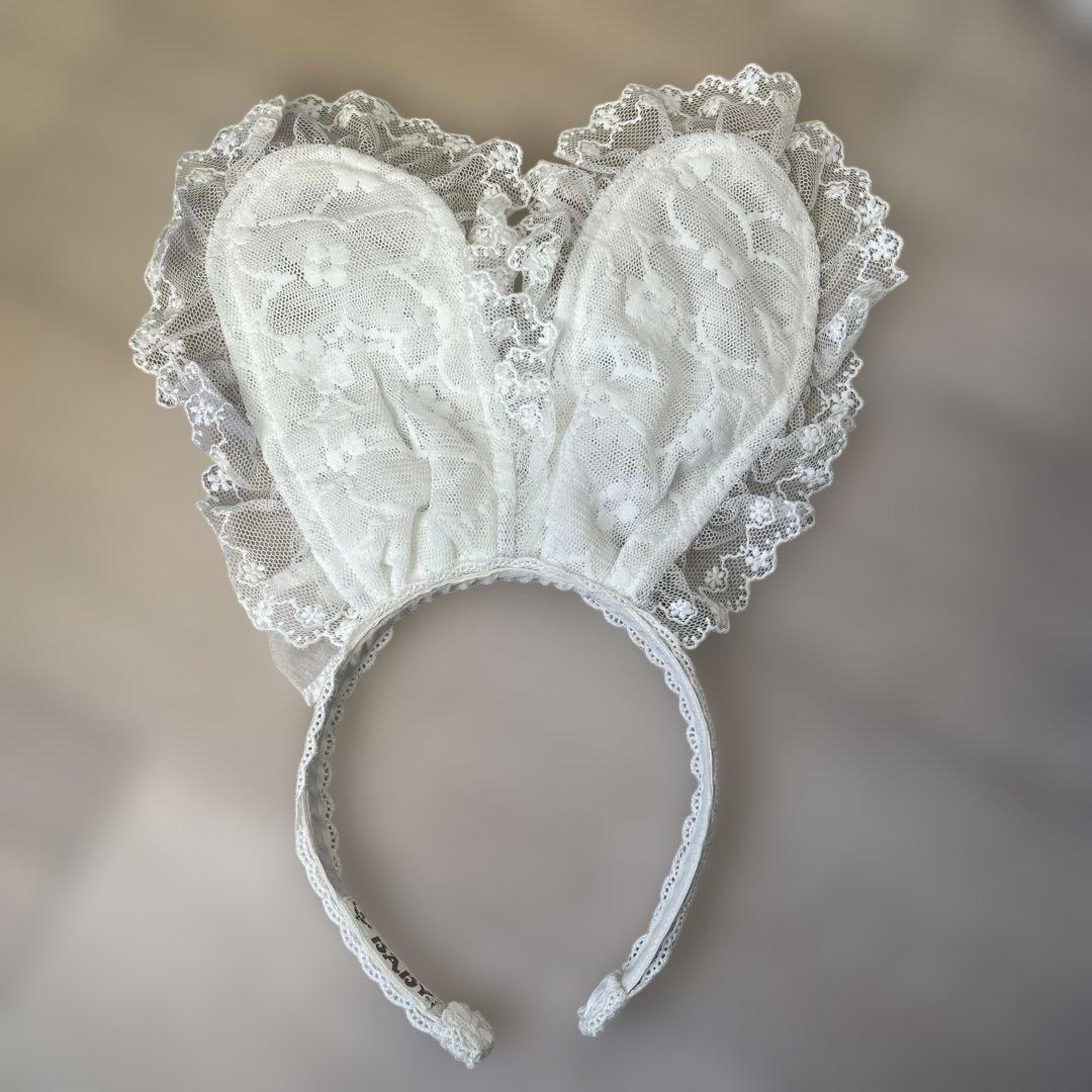 BABY 未使用 レースフリルジャンパースカート カチューシャ