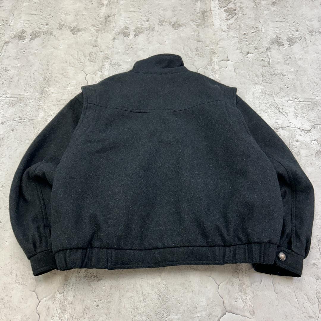 M*0様 MEMBERS ONLY　スタンドカラー　ウールブルゾン　古着　ブラッ