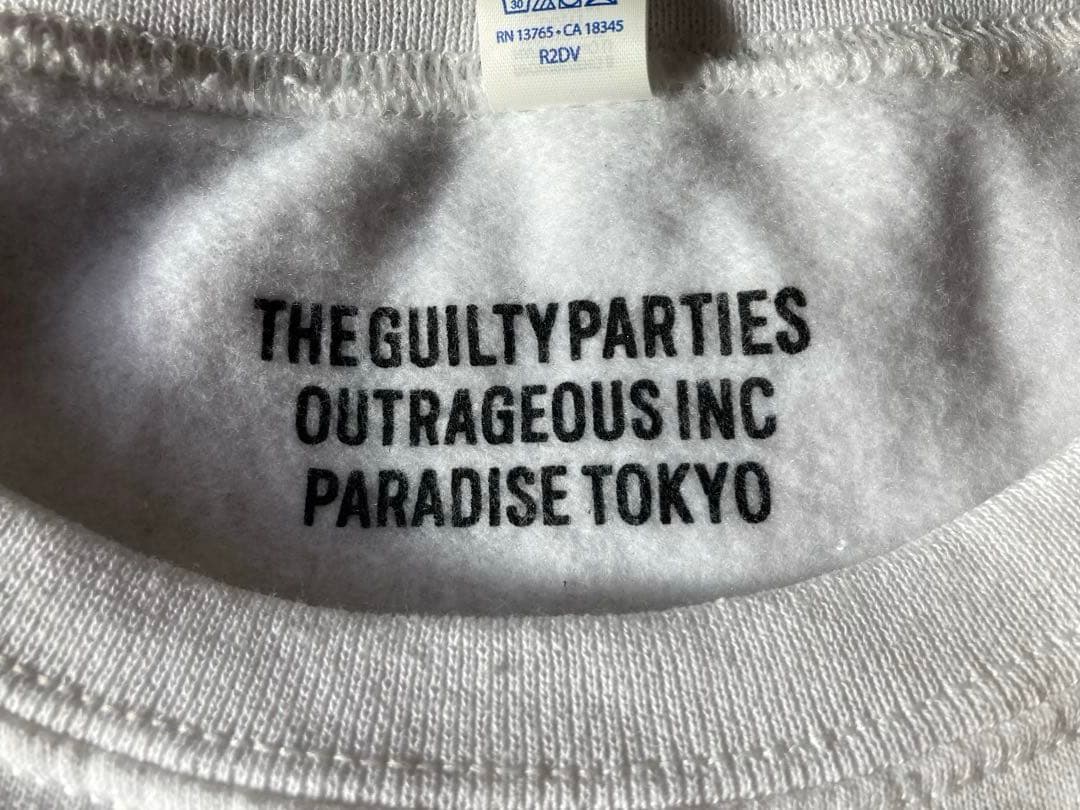 WACKO MARIA ワコマリア スウェット XL スエット 白 刺繍 ロゴ